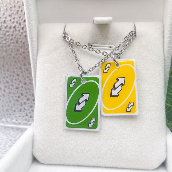 Halskette, grünes und gelbes One-Turn-Change-Karten-Halsketten-Set, Kartenspiel, Brettspiel