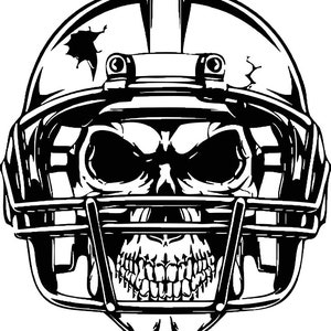 Skull football helmet svg