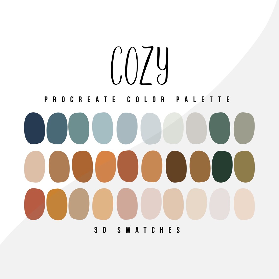 Cozy Procreate Color Palette Etsy