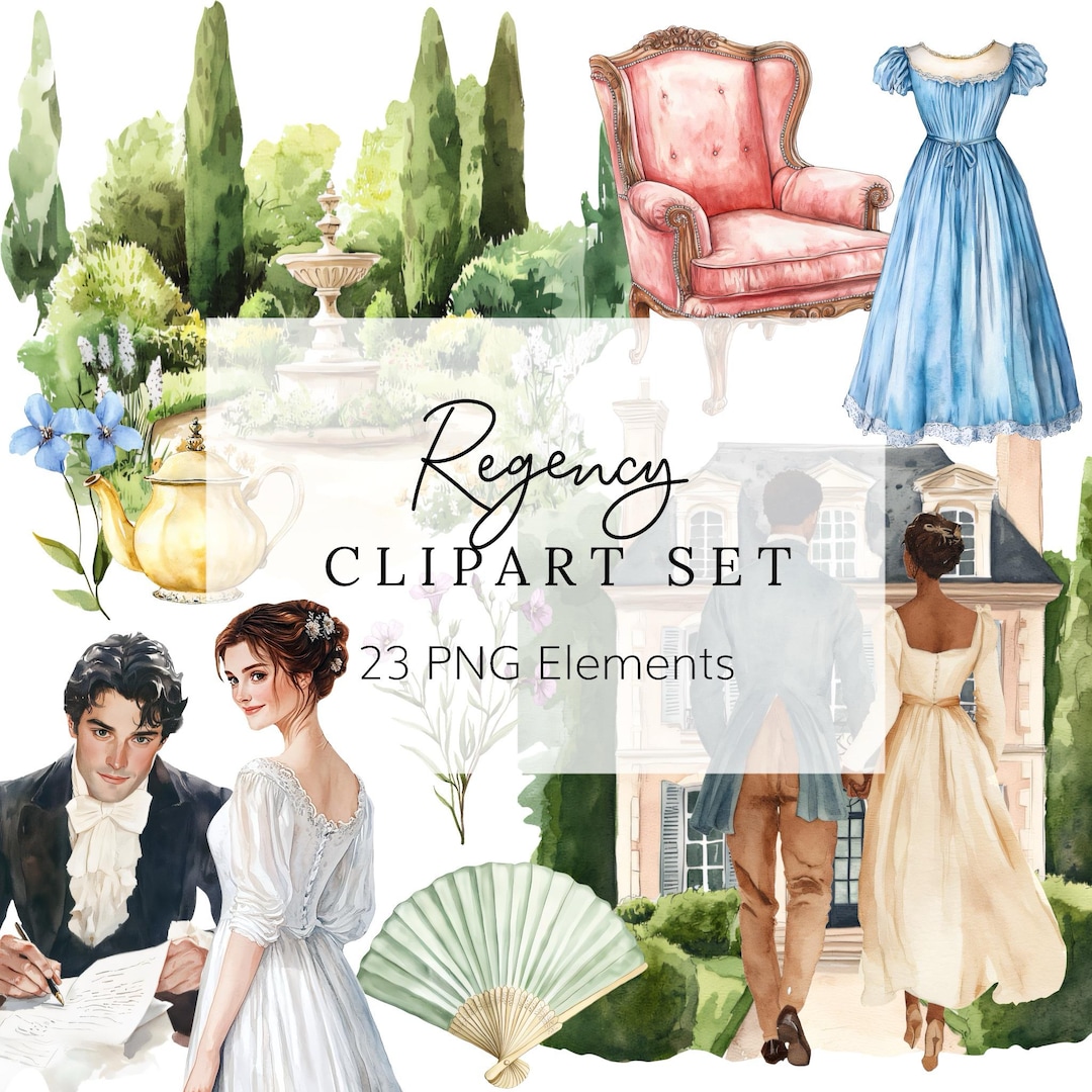 Regency Effect Icon Regency Era Clipart Set - PNG - Etsy UK
