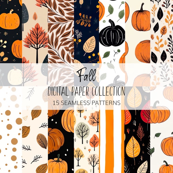 Fall Scrapbook Paper - Etsy