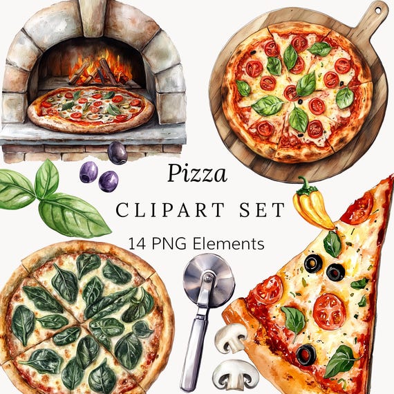 Pizza Clipart Set (PNG)