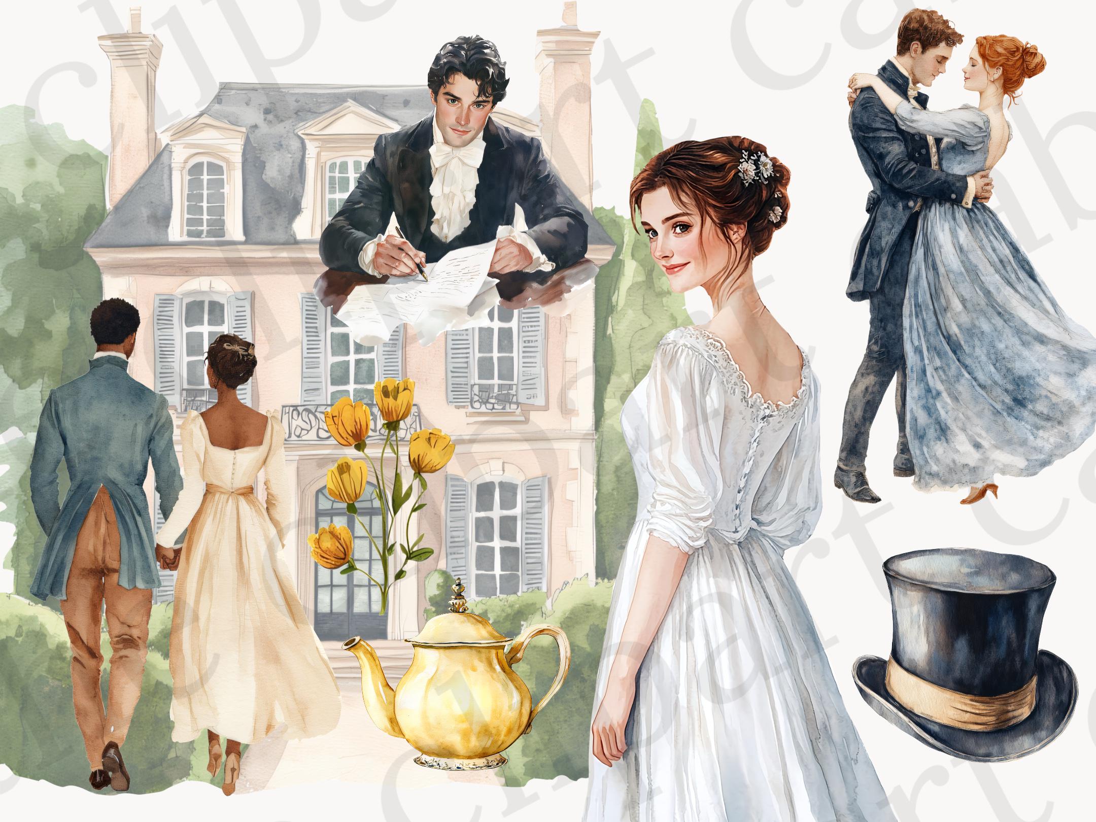 Regency Era Clipart Set - PNG Graphics - Etsy