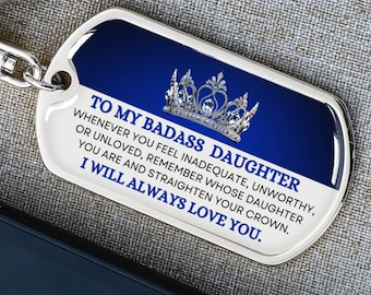 Llavero "Para mi hija genial" de mamá, llavero personalizado de papá para hija, llavero para hija del Día de la Madre, regalo de boda