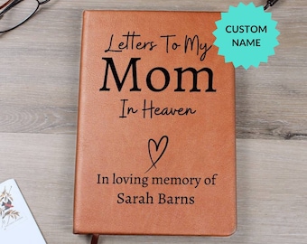 Diario "Cartas a mi mamá en el cielo", libro conmemorativo personalizado por la pérdida de una madre, diario de duelo, regalo por la pérdida de una madre, regalo por la muerte de una madre