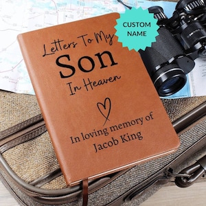 Carta a mi Hijo en el Cielo / Diario Personalizado, Regalo de duelo por la pérdida de un hijo, Pérdida de un ser querido, Regalo de simpatía sentimental del hijo