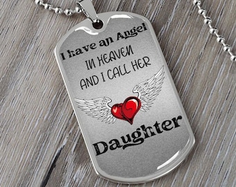 Personalized Miscarriage Keepsake for Dad dog tag, miscarriage necklace, lost baby memorial gift, angel baby gift for daddy, baby loss gift