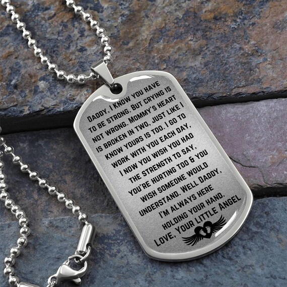 Personalized Miscarriage Keepsake for Dad Dog Tag, Miscarriage