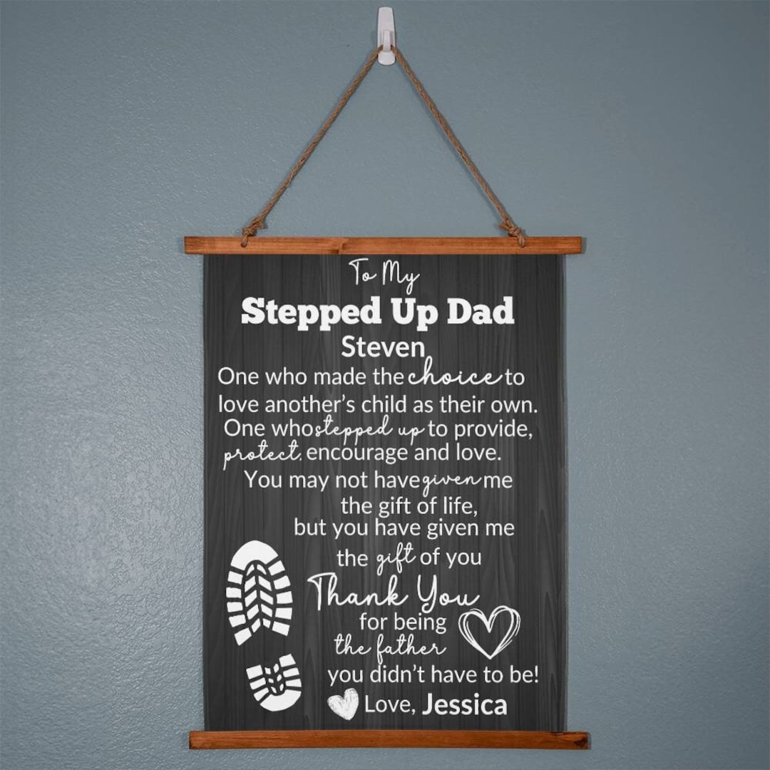 Personalized Stepped up Dad Gift, Father's Day Gifts From Kids Custom ...
