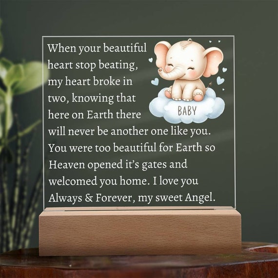 Miscarriage Acrylic Plaque, Miscarriage Keepsake for Dad, Baby