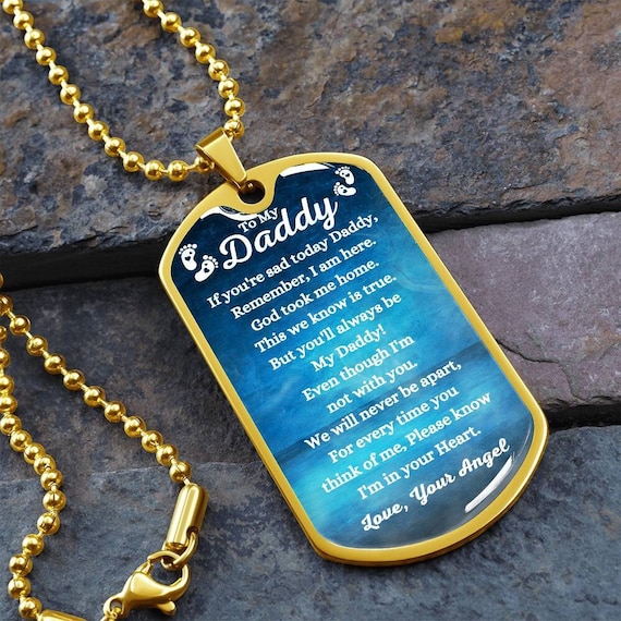 Miscarriage Gift for Dad, Mens Miscarriage Jewelry, Dad of an