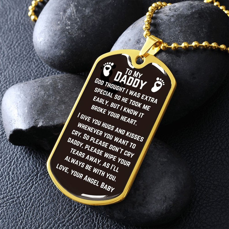 Personalized Miscarriage Keepsake for Dad Dog Tag Miscarriage Etsy