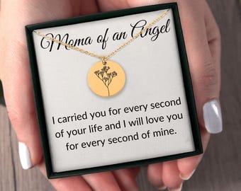 Baby's Breath Miscarriage Gift Necklace For Mom, stillborn necklace, Pregnancy Loss, Bereavement Gift, Mama of an angel for daughter