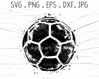 Grunge Soccer svg, Soccer ball SVG, digital download, sublimation, png, jpg, eps, dxf, Distressed Soccer svg, Soccer silhouette, Tshirt