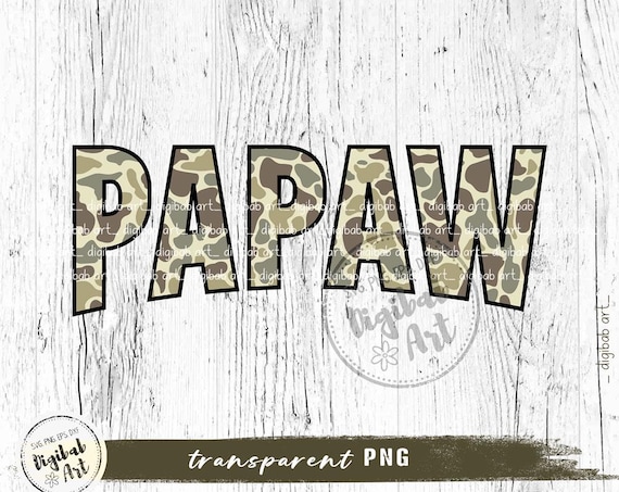 Papaw Camo PNG: Old School Sublimation Design (Digital Download)