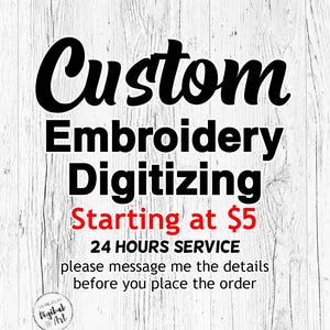 Custom Embroidery Digitizing, Logo, Artwork, Image Digitizing