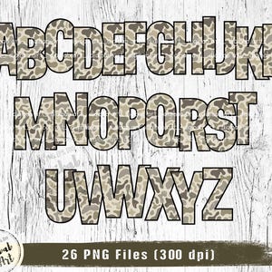 Alfabetos Camo PNG, Letras Maiúsculas, Download Digital, Sublimação Png, Camo Old School, Caça, Fonte Camo