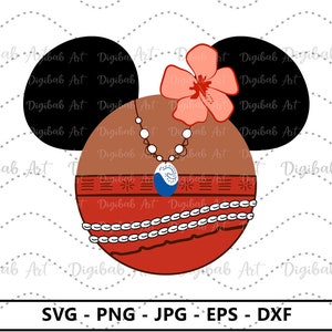 Mouse Head SVG, Moana svg, Ears Art, Digital Download, TShirt, Keychain, png eps dxf