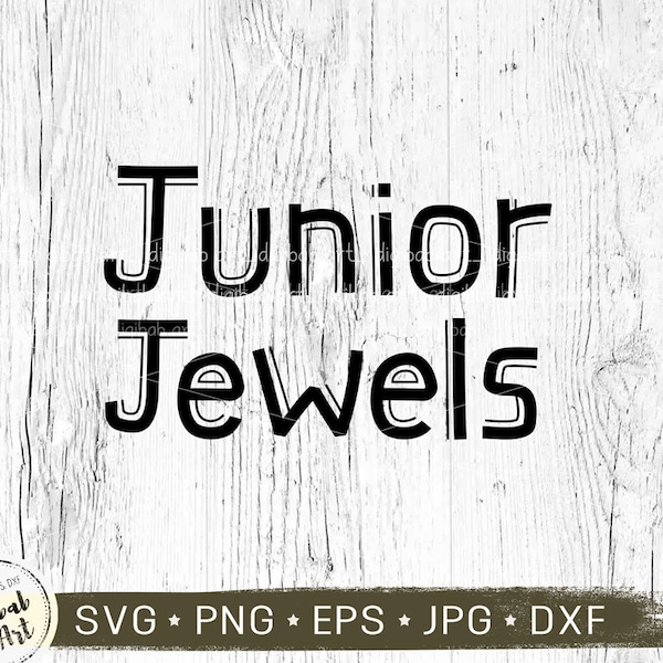 Junior Jewels svg, png eps dxf, téléchargement numérique, sublimation png