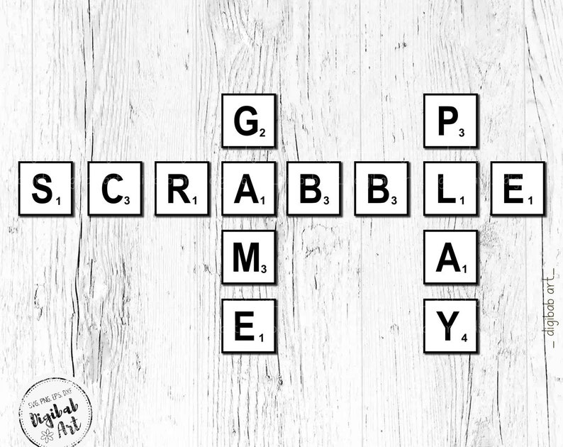 Scrabble Tiles SVG, Scrabble Letter Font Tiles, Scrabble PNG, Alphabets