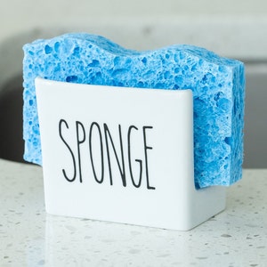 Heartland Home Porcelain Sponge Holder for Kitchen Sink.  Ceramic Sponge Holder.  Cute Farmhouse Sponge Holder