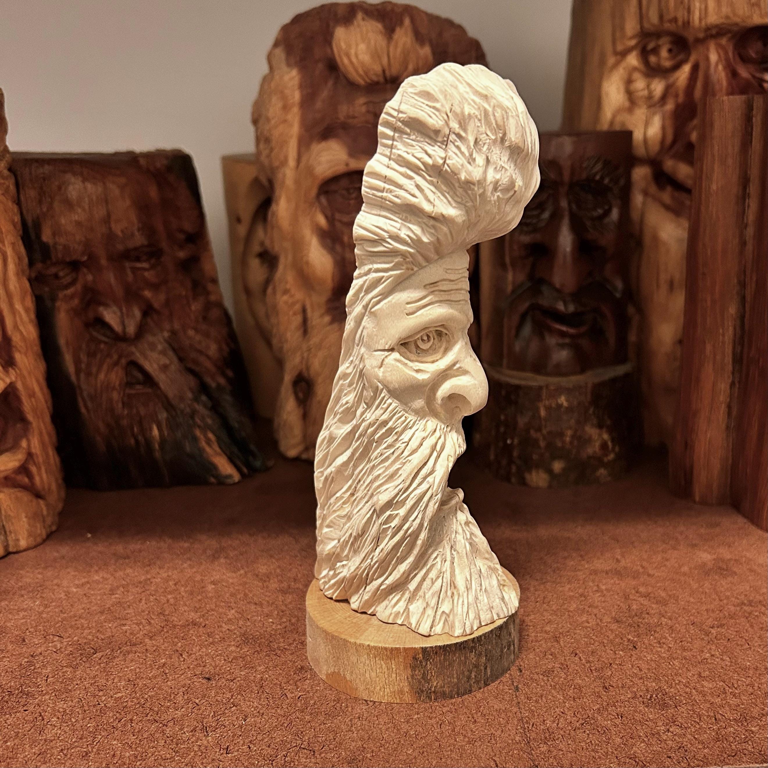 Jackson, Mountain Wood Spirit Carving - Etsy