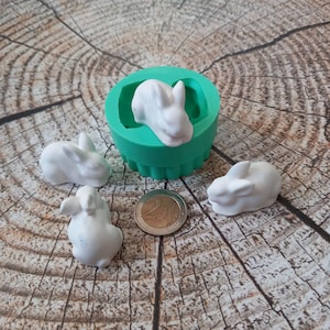 3D Silicone Mold, Bunny Design, 2-Piece Set / Crafting / Hobby / Casting Mold / Craft Mold, Soap Mold, Concrete Mold, Candle Mold, Easter DIY