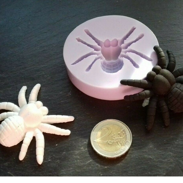 3D Silikonform Gießform Mould  Spinne Spider / Fondant Schokolade Marzipan Kuchen Muffin Cupcake Topper Topping / Dekoration Halloween DIY