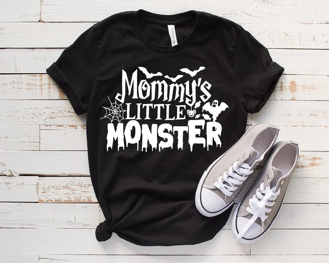 Mommy's Little Monster Shirt Kids Halloween Tee Etsy