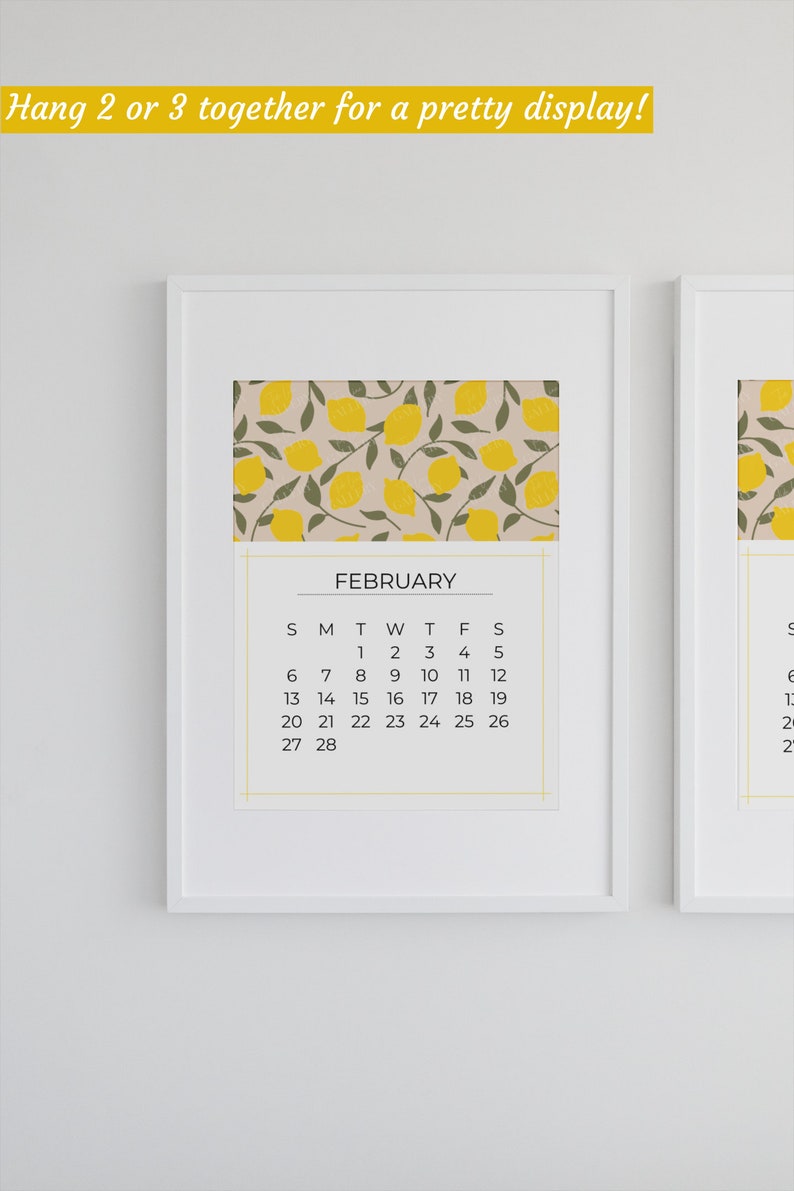 Printable Wall Calendar 2022 Digital Download Print at Home Etsy
