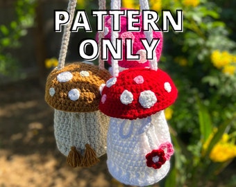 PATTERN ONLY: Crochet Mushroom Bag