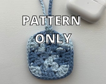 PATTERN ONLY: Crochet Granny Square AirPod Case - Beginner-friendly