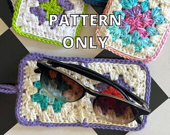 PATTERN ONLY: Crochet Sunglasses Case / Glasses Pouch / Bonus Phone Bag Case Pattern