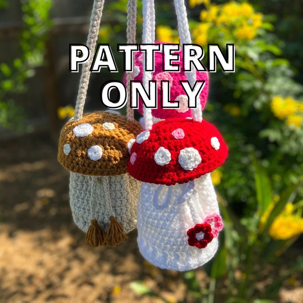 PATTERN ONLY: Crochet Mushroom Bag