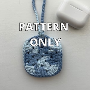 PATTERN ONLY: Crochet Granny Square AirPod Case Beginner-friendly image 1