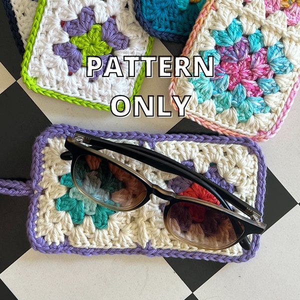 MOTIF UNIQUEMENT : Étui à lunettes de soleil au crochet / Pochette à lunettes / Modèle d'étui pour sac de téléphone en prime