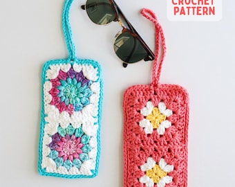 Crochet Granny Square Sunglasses Case Pattern: Traditional, Sunburst, and Phone Bag Patterns (PDF Pattern)