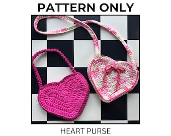 Heart Crochet Purse Pattern / Heart Bag