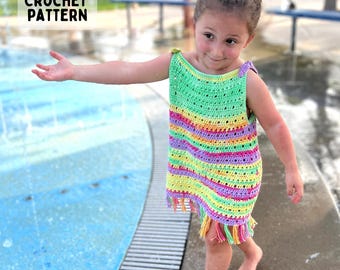 Crochet Summer Dress Pattern: Kids Bathing Suit Cover Up (PDF Pattern)
