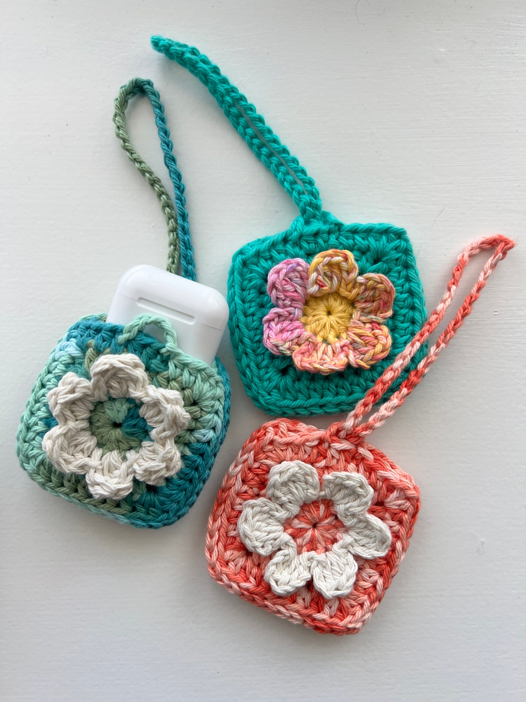 Crochet Flower AirPod Case Etsy