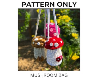 Mushroom Bag Crochet Pattern: Toadstool Purse (PDF Pattern)