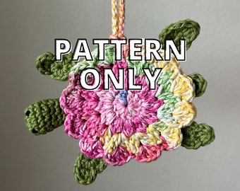 PATTERN ONLY: Crochet Mini Turtle Bag / Small Pouch / Bag Charm / Car Hanging