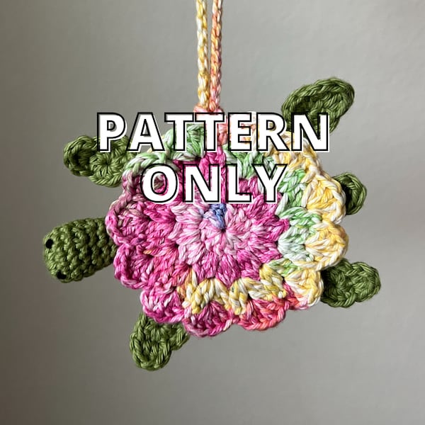 PATTERN ONLY: Crochet Mini Turtle Bag / Small Pouch / Bag Charm / Car Hanging