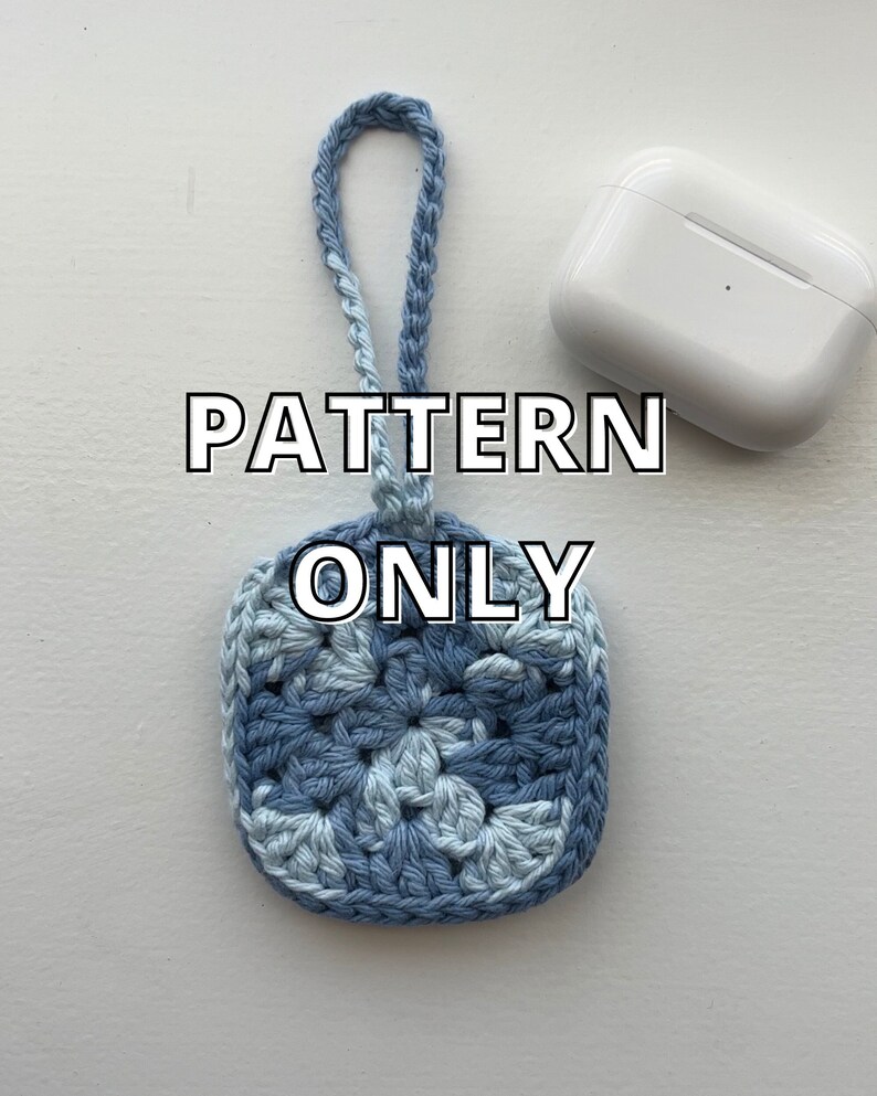 PATTERN ONLY: Crochet Granny Square AirPod Case Beginner-friendly image 1