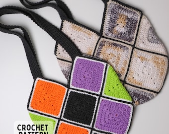 Granny Square Crochet Tote Bag Pattern (PDF Pattern)