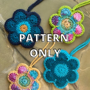 PATTERN ONLY: Crochet Flower Bag / Small Pouch / Coaster