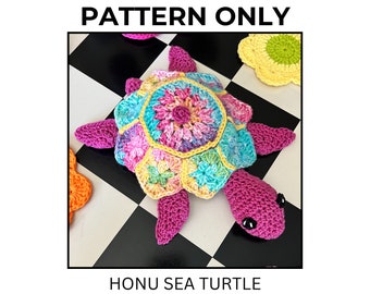 Sea Turtle Crochet Pattern / Honu Plushie Toy (PDF Pattern)