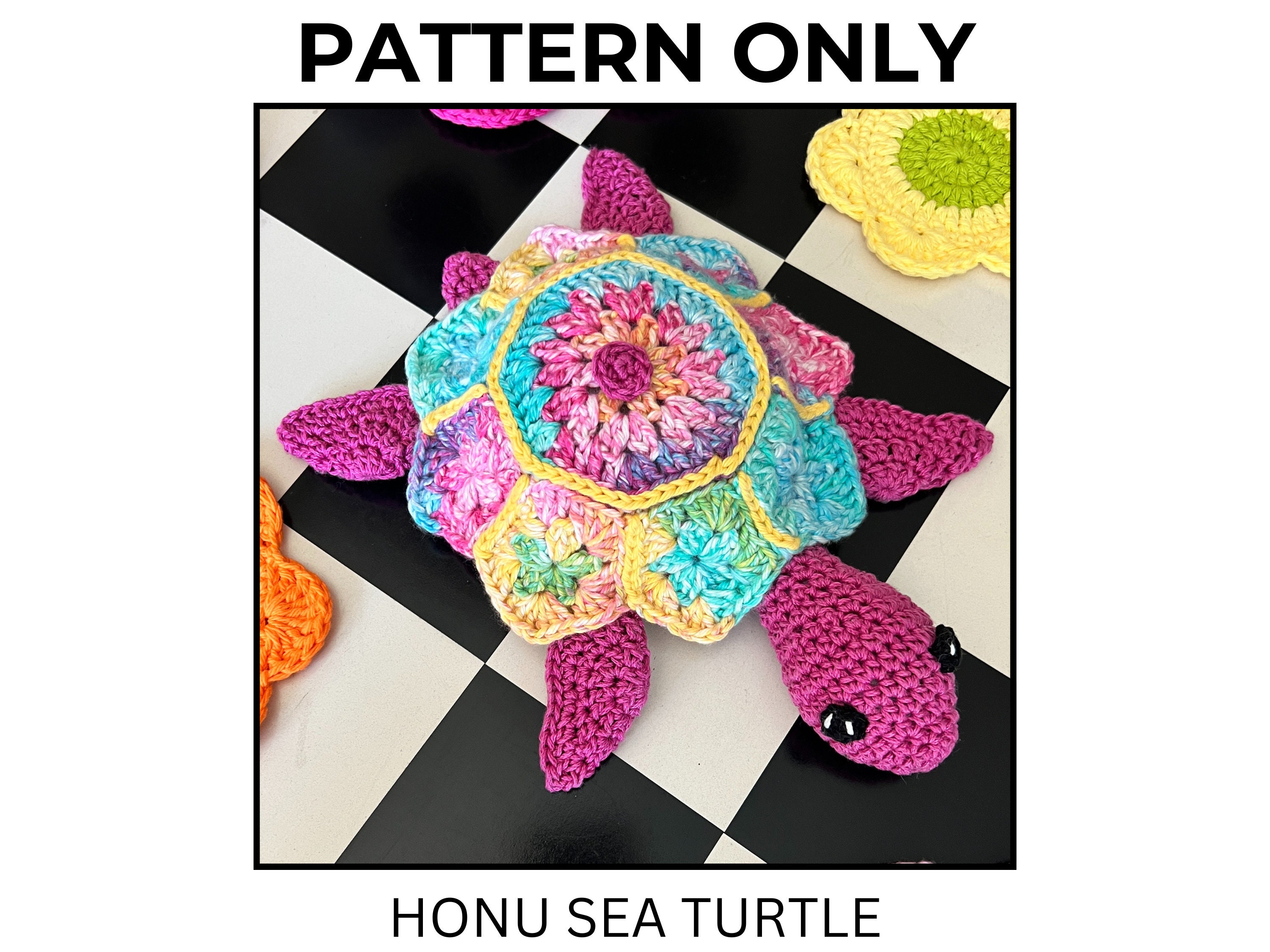 38 Sea Turtle Crochet Patterns: Create Adorable Keepsakes for Everyone 9 Sea Turtle Crochet Pattern / Honu Plushie Toy