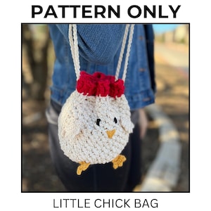 Modèle de sac au crochet Little Chick / Porte-monnaie poulet