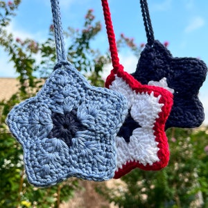 Crochet Star Bag / Small Pocket Bag / Car Hanging / Bag Charm